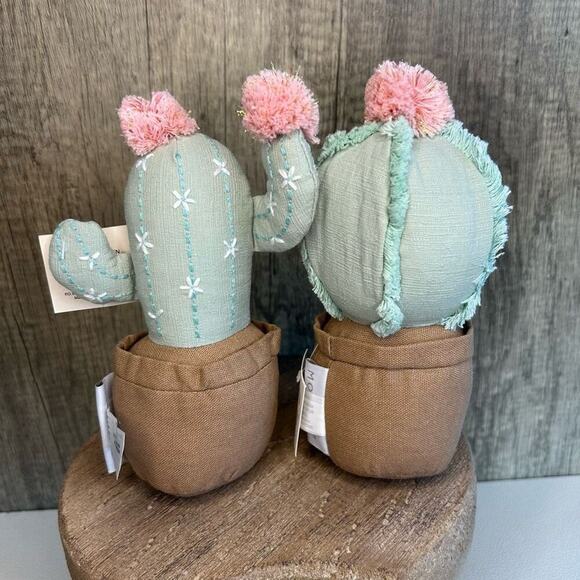 Mon Ami Cactus Shelf Sitter Set Desert Cactus Saguaro Home Decor NEW - Picture 7 of 9